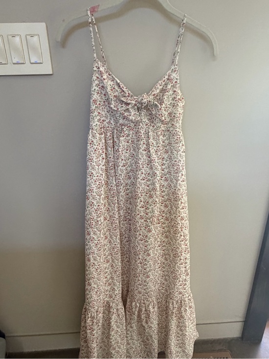 Lulus Dresses & Skirts - Lulu's Cream Maxi Dress with Pink Floral Print
